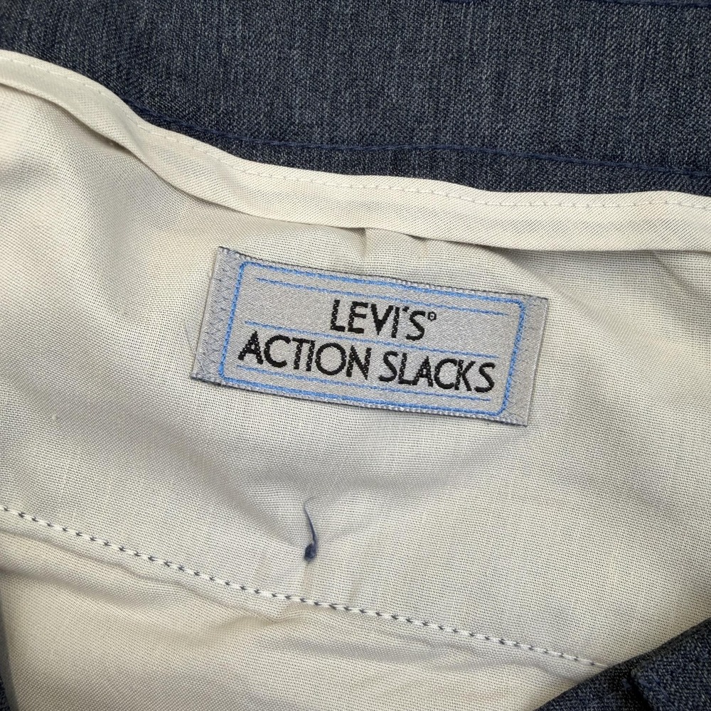 Vintage Levis Action Slacks Pants Mens 36x29 Gray Dress Trousers Classic 80s USA - Picture 11 of 13